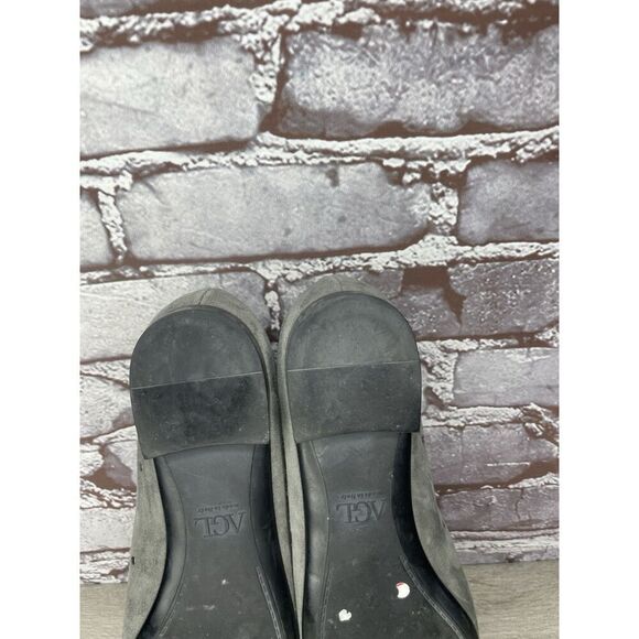 AGL Grommet Gray Suede Leather Studded Pointed Toe Flats Women’s Sz 38EU/7.5M US - Picture 14 of 16